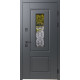 Вхідні Двері Геліос ArWood RAL 7016/ПВХ біле дерево Sarmak