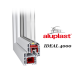 Металлопластиковые двери Aluplast Ideal 4000 полуторные с поворотно-откидной створкой 1200 x 2100 мм