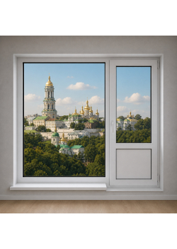 Балконний блок Decco V70 з глухим панорамним вікном до підлоги 2100 x 2000 мм