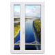 Металлопластиковые двери Glasso 85 полуторные с поворотно-откидной створкой 1200 x 2100 мм