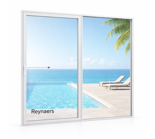 Алюмінієва паралельно розсувна система Reynaers CS 77 з теплоізоляцією 3600*2000 мм