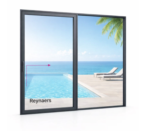 Алюмінієва паралельно розсувна система Reynaers CS 77 з теплоізоляцією 4000*2800 мм