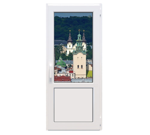 Металлопластиковые двери Steko IDEAL 2000 поворотно-откидные 800 x 2000 мм