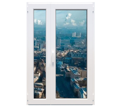 Металопластикові двері Veka Softline 82 полуторні з поворотно-відкидною стулкою 1200 x 2100 мм