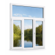 Металопластикове вікно VEKA Softline 82 тристулкове з фрамугою 2200 x 2100 мм