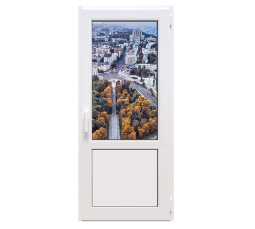 Металлопластиковые двери Viknaland 85Pro поворотно-откидные 800 x 2000 мм
