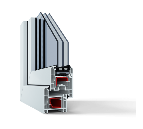 Металлопластиковые двери Viknaroff Fenster 500 поворотно-откидные 800 x 2000 мм