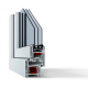 Металлопластиковые двери Viknaroff Fenster 500 поворотно-откидные 800 x 2000 мм
