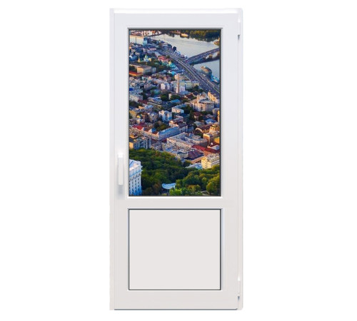 Металлопластиковые двери Viknaroff Fenster 500 поворотно-откидные 800 x 2000 мм