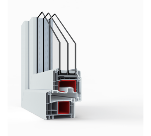 Металлопластиковые двери Viknaroff Gealan S8000 поворотно-откидные 800 x 2000 мм