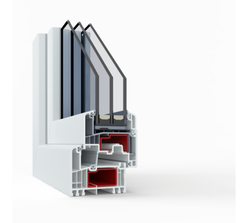Металлопластиковые двери Viknaroff Gealan S9000 поворотно-откидные 800 x 2000 мм