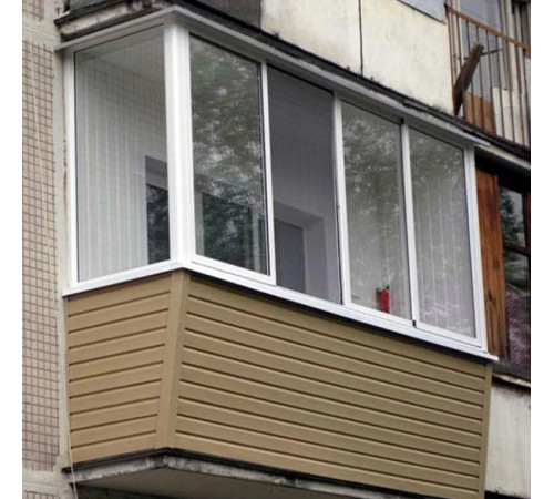 Балкон пластиковый WDS, Г-образный, 3000x2000 мм
